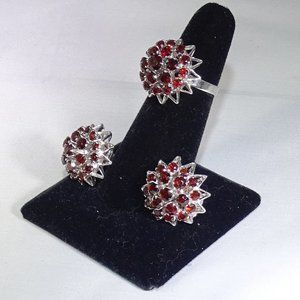 RARE TOURMALINE  SET IN 925 RING AND EARRINGS